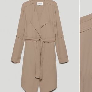 Babaton Flowy Trench Coat, XS, Modern Taupe